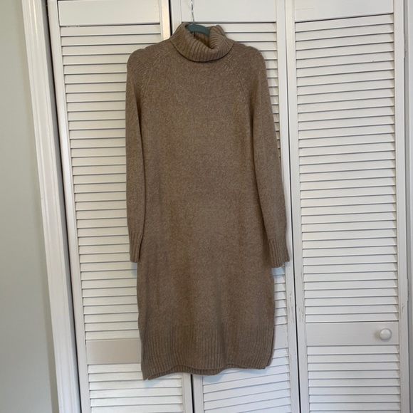 H&M Dresses Hm Beige Sweater Dress Poshmark